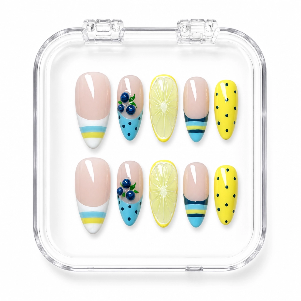 Press-on Nails Wholesale $6.90 Citrus Splash by Yabe Vietnam