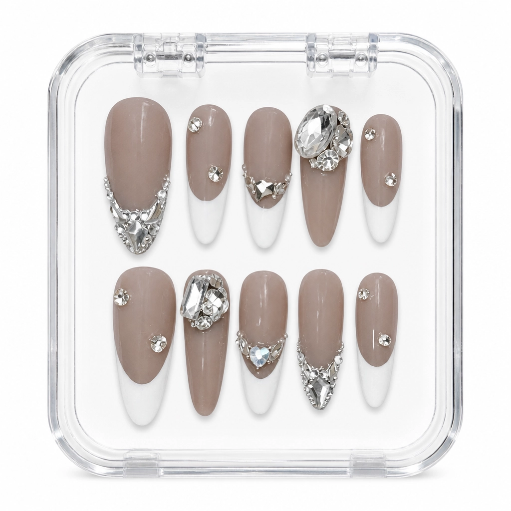 Press-on Nails Wholesale $7.90 Crystal Glamour by Yabe Vietnam