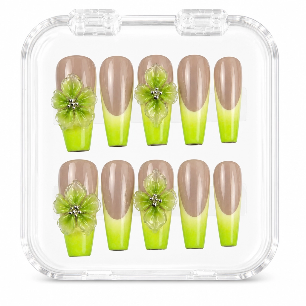 Press-on Nails Wholesale $7.90 Floral Enchantment by Yabe Vietnam
