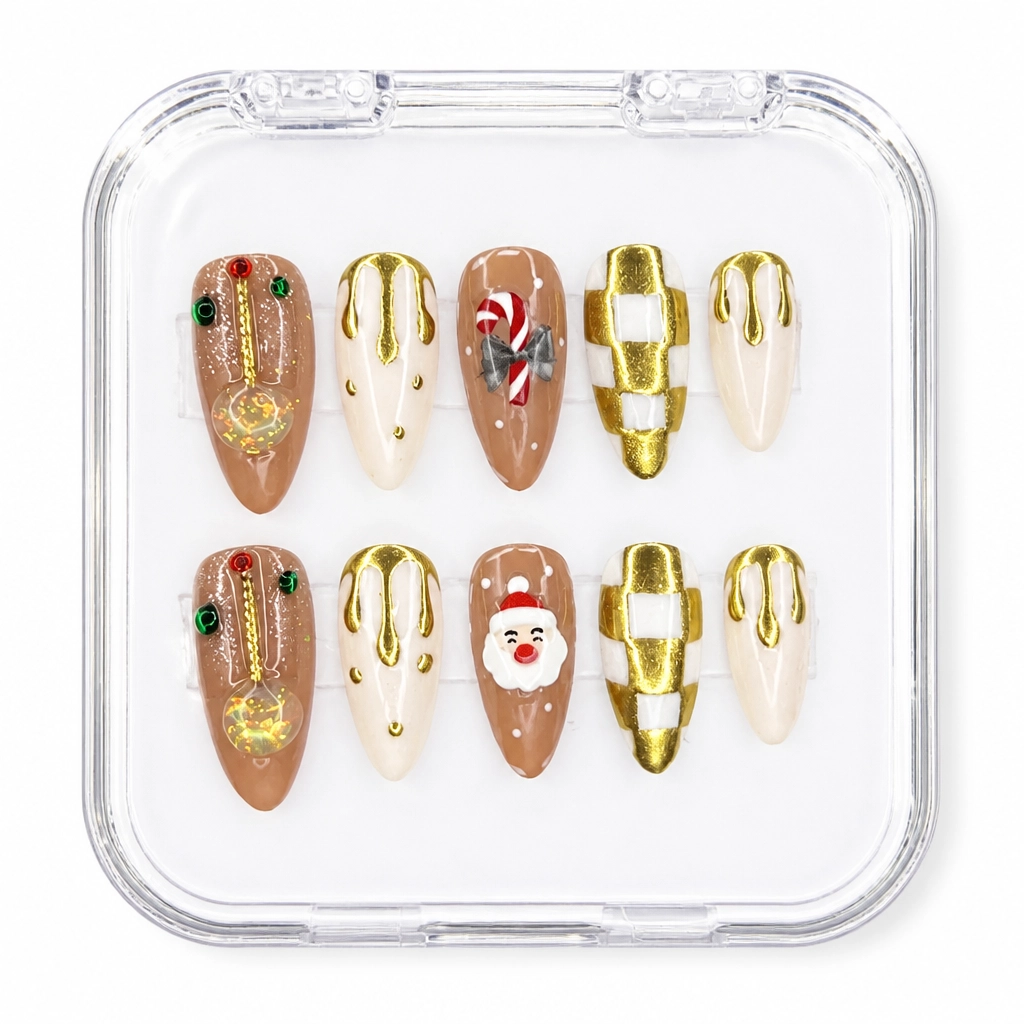 Press-on Nails Wholesale $7.90 Gilded Festivity by Yabe Vietnam
