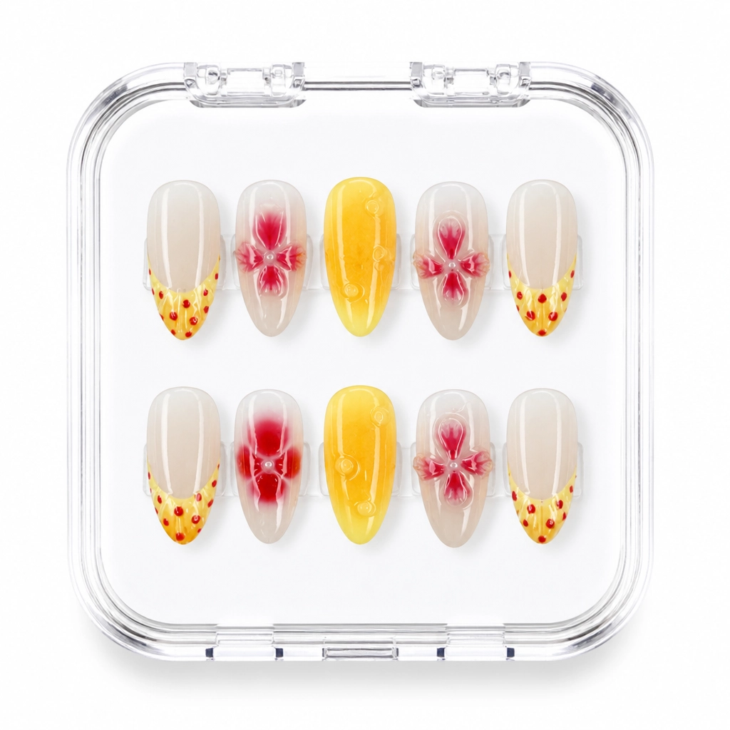 Press-on Nails Wholesale $7.90 Botanical Elegance by Yabe Vietnam