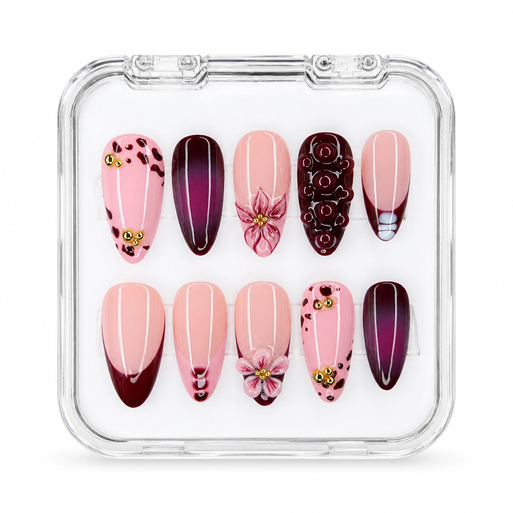 Press-on Nails Wholesale $7.90 Velvet Bow Luxury by Yabe Vietnam