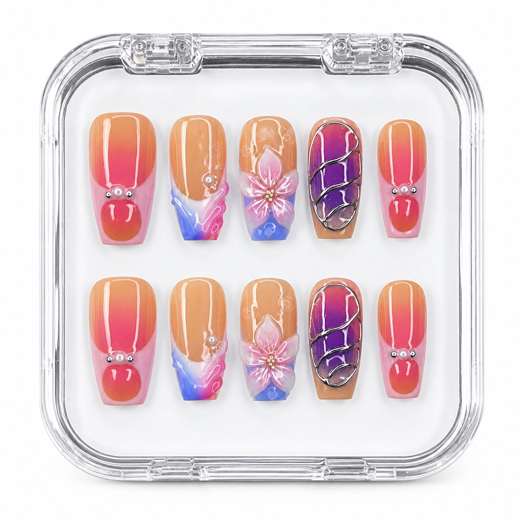 Press-on Nails Wholesale $7.90 Sunset Ombre Luxe by Yabe Vietnam