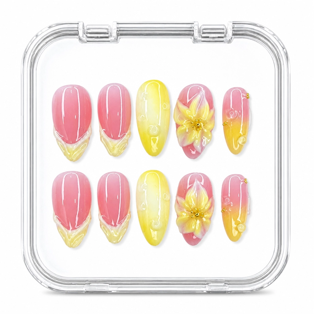 Press-on Nails Wholesale $7.90 Sunrise Stiletto by Yabe Vietnam