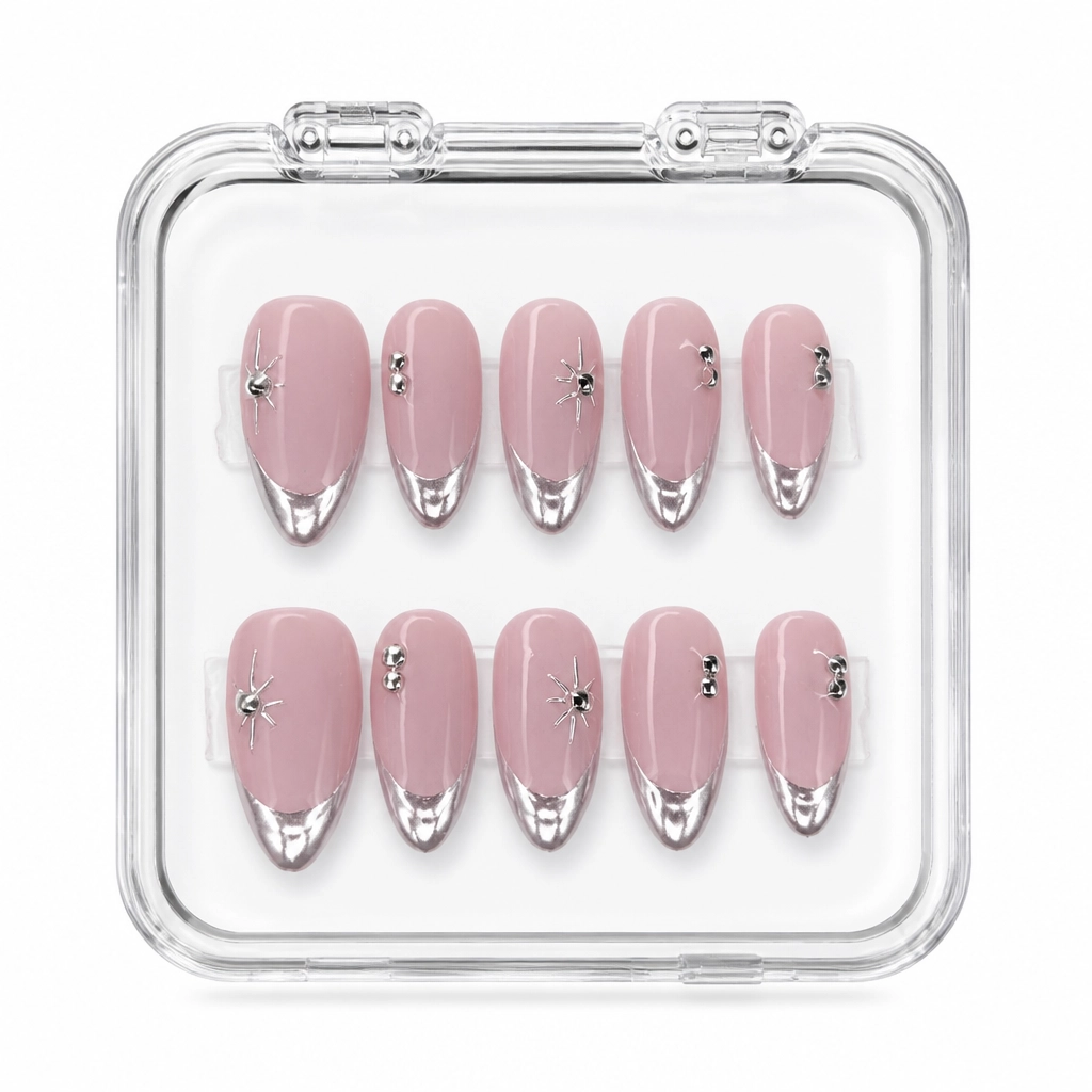 Press-on Nails Wholesale $7.90 Metallic Stiletto Elegance by Yabe Vietnam