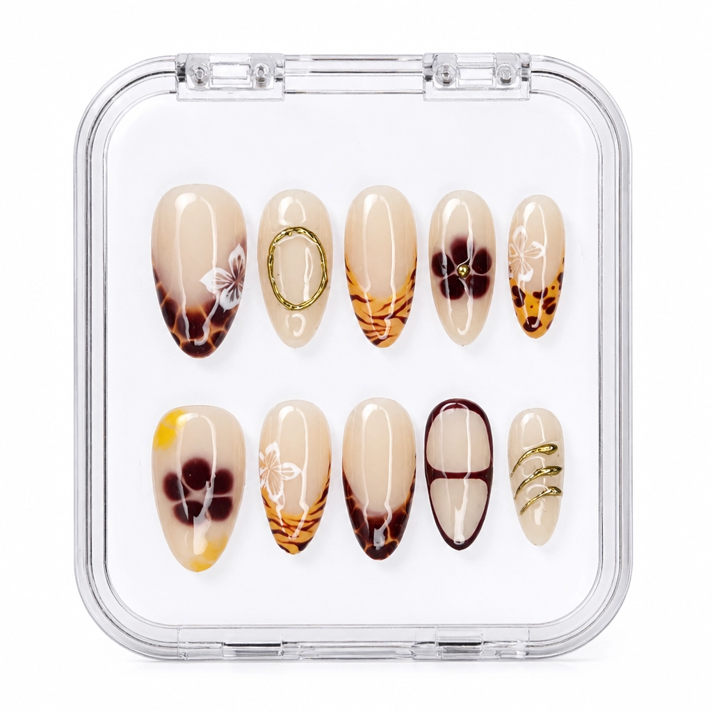 Press-on Nails Wholesale $7.90 Geometric Glow by Yabe Vietnam
