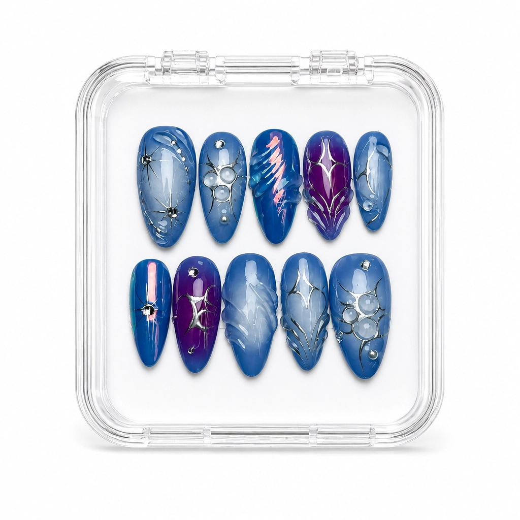 Press-on Nails Wholesale $7.90 Cosmic Elegance by Yabe Vietnam