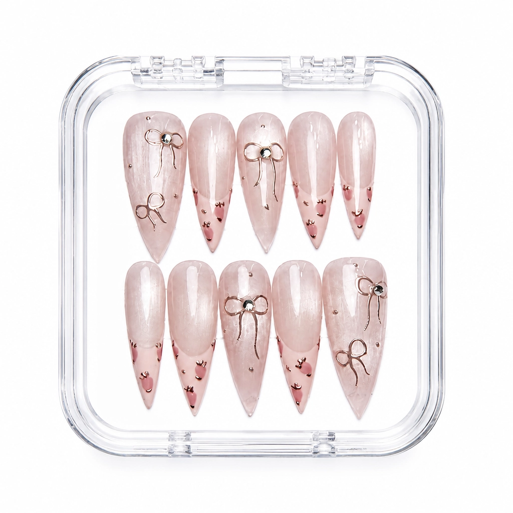 Press-on Nails Wholesale $7.90 Celestial Bow by Yabe Vietnam