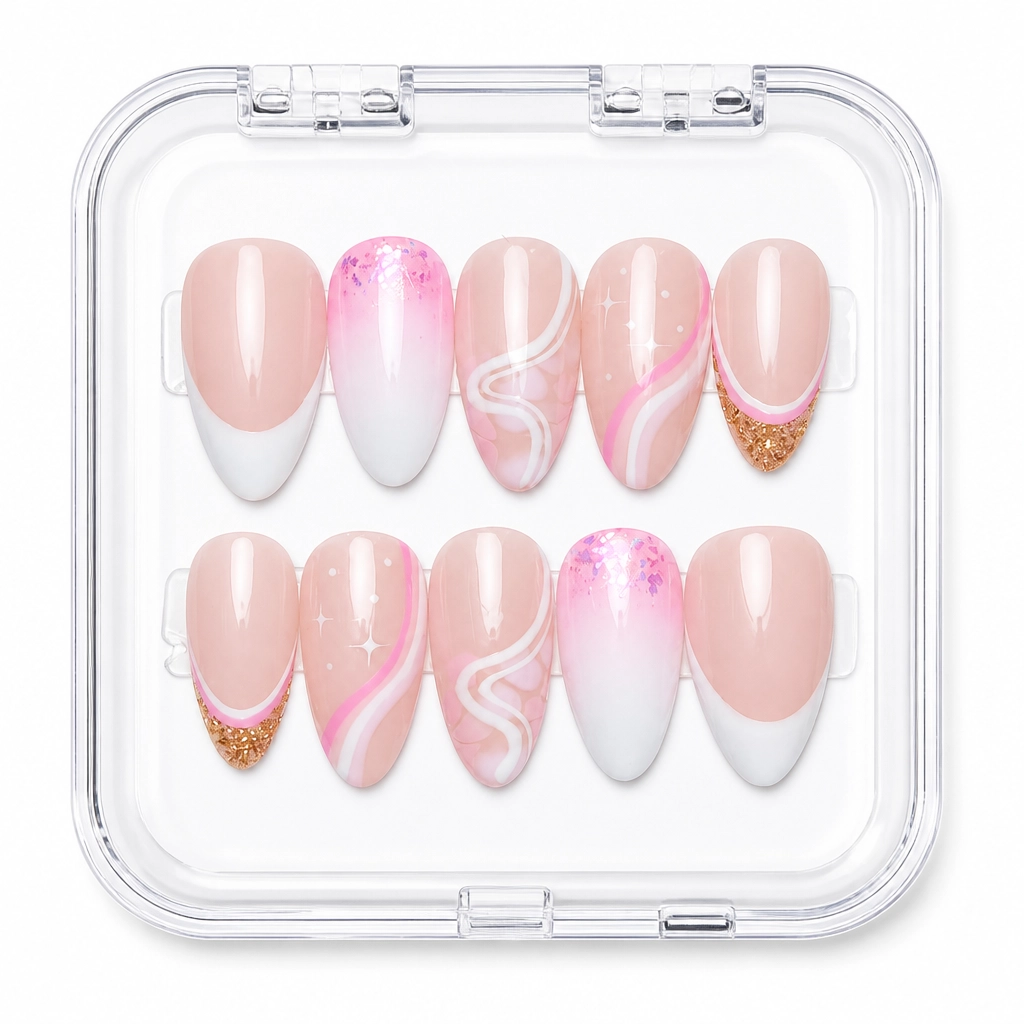 Press-on Nails Wholesale $7.90 Marble Elegance by Yabe Vietnam