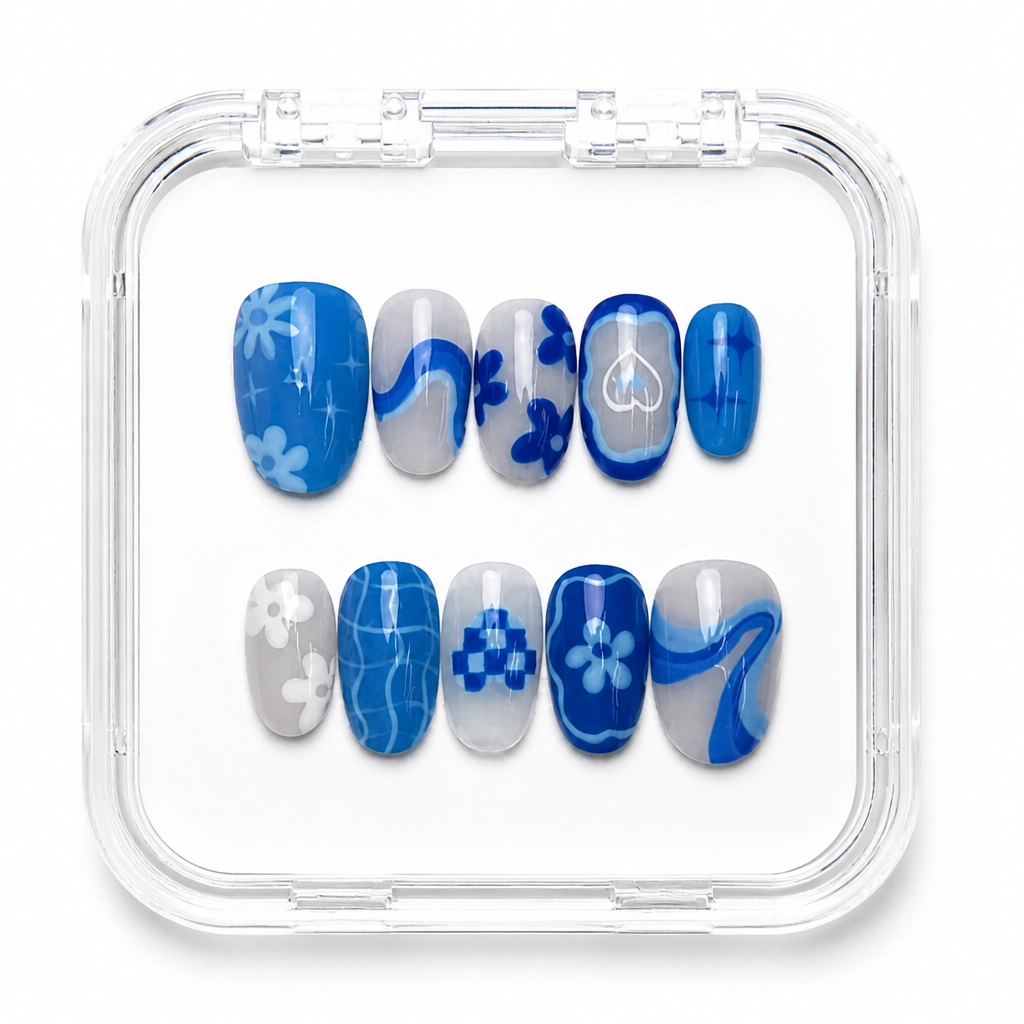 Press-on Nails Wholesale $7.90 Azure Mystique by Yabe Vietnam