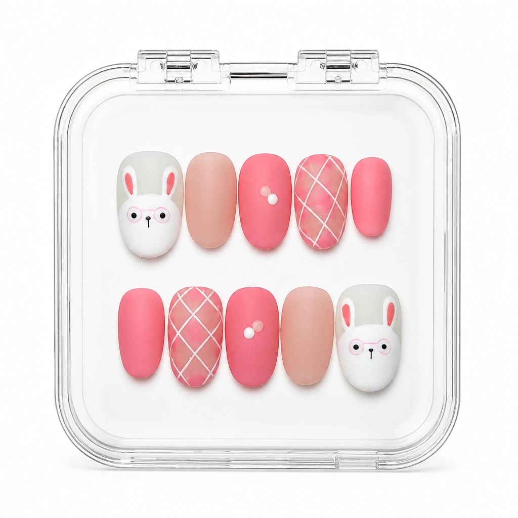 Press-on Nails Wholesale $7.90 Bunny Lattice by Yabe Vietnam
