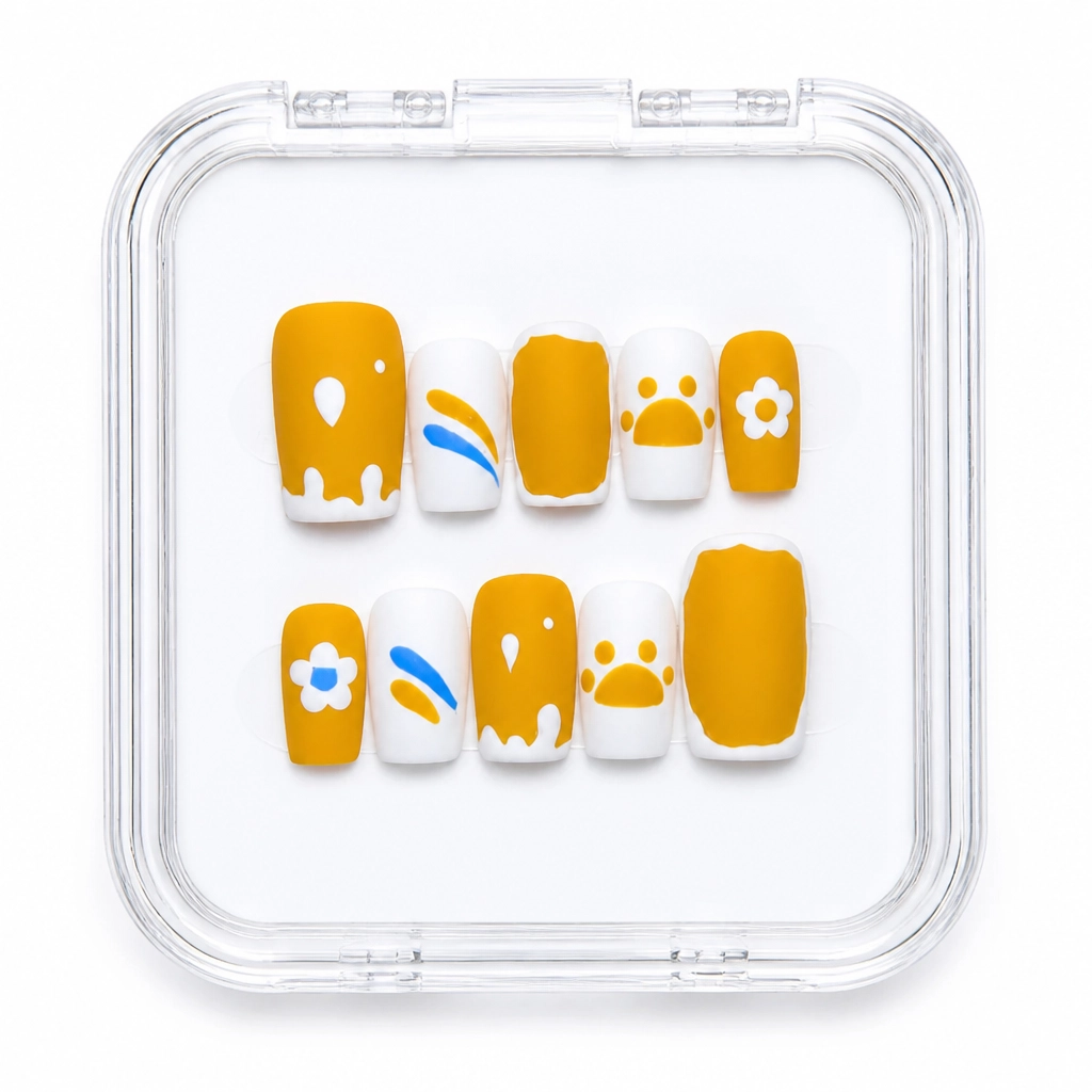 Press-on Nails Wholesale $7.90 Golden Daisy Dream by Yabe Vietnam