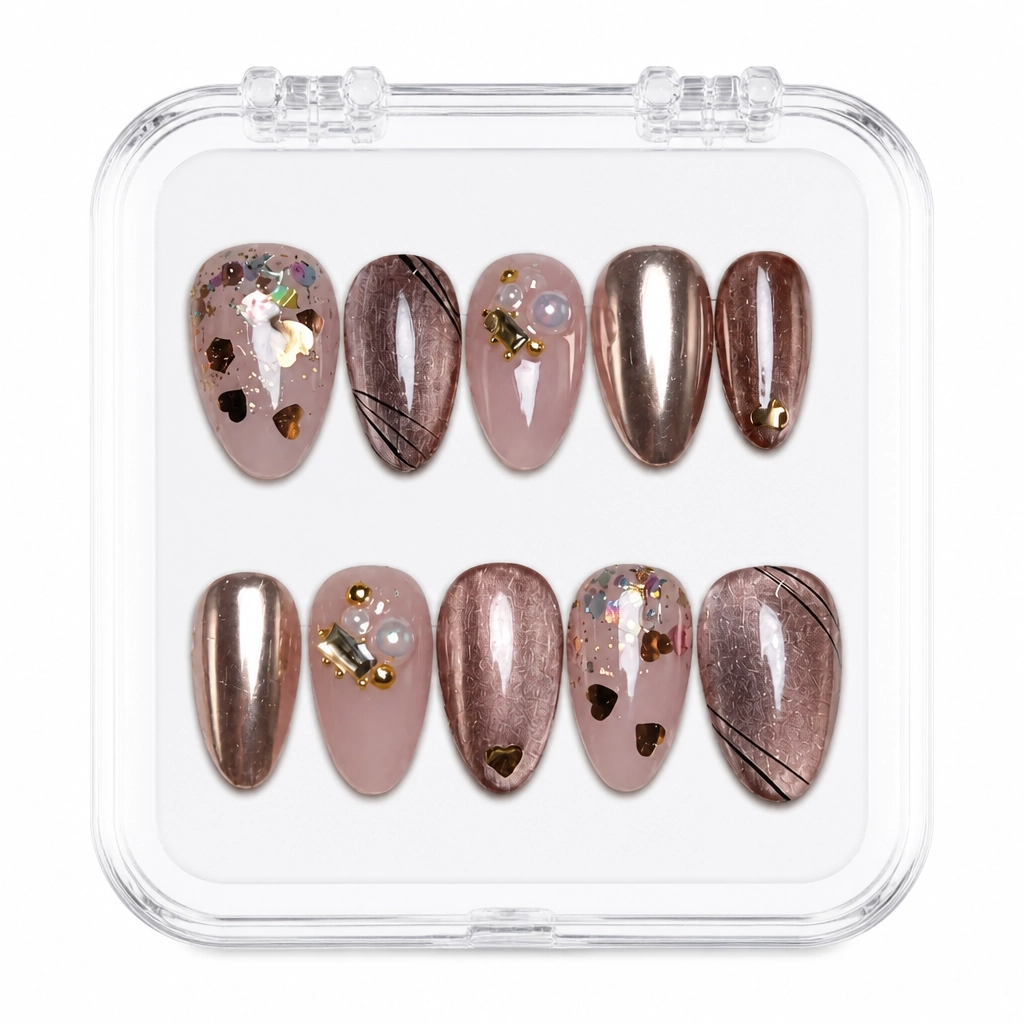 Press-on Nails Wholesale $7.90 Heartfelt Glimmer by Yabe Vietnam