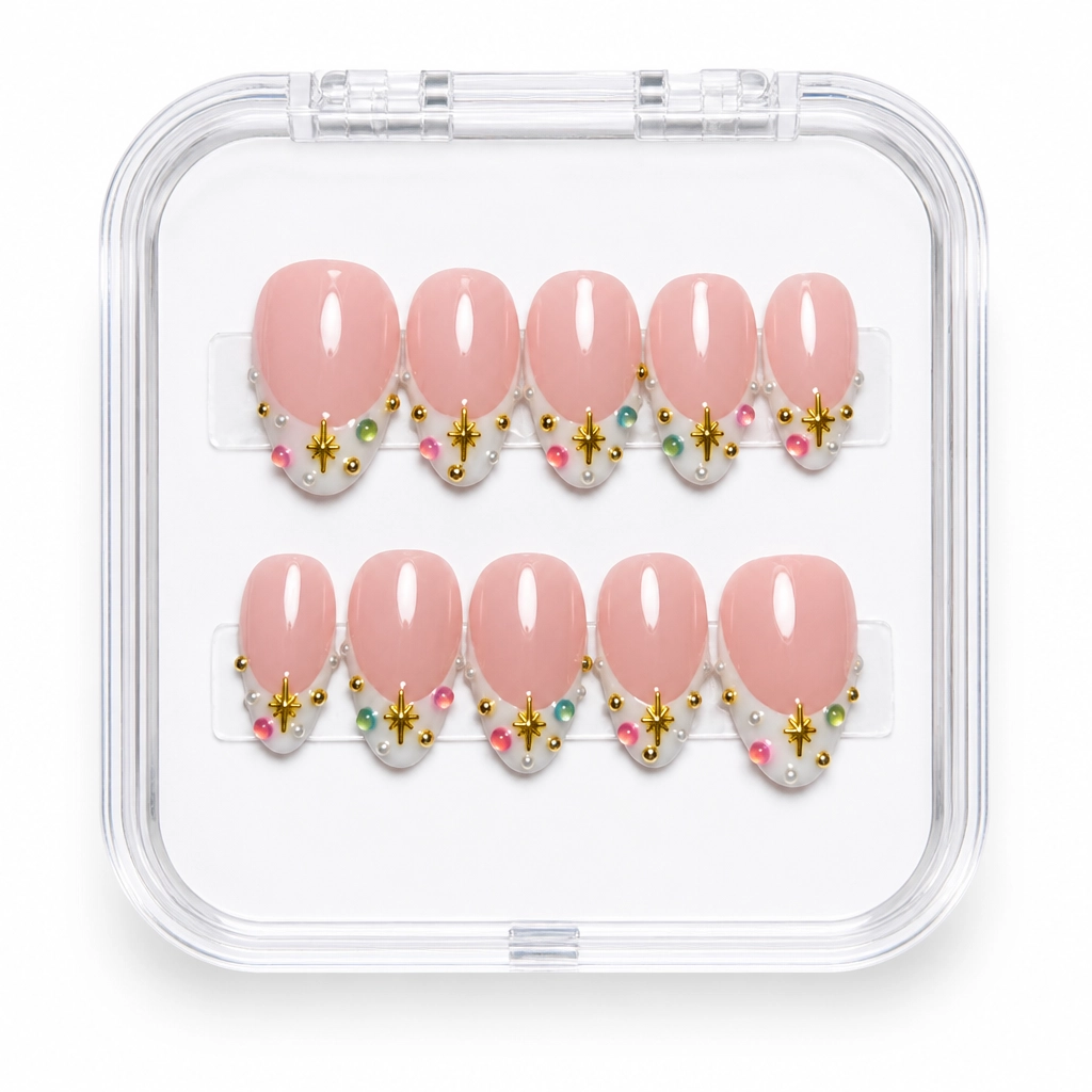 Press-on Nails Wholesale $7.90 Botanical Blush by Yabe Vietnam