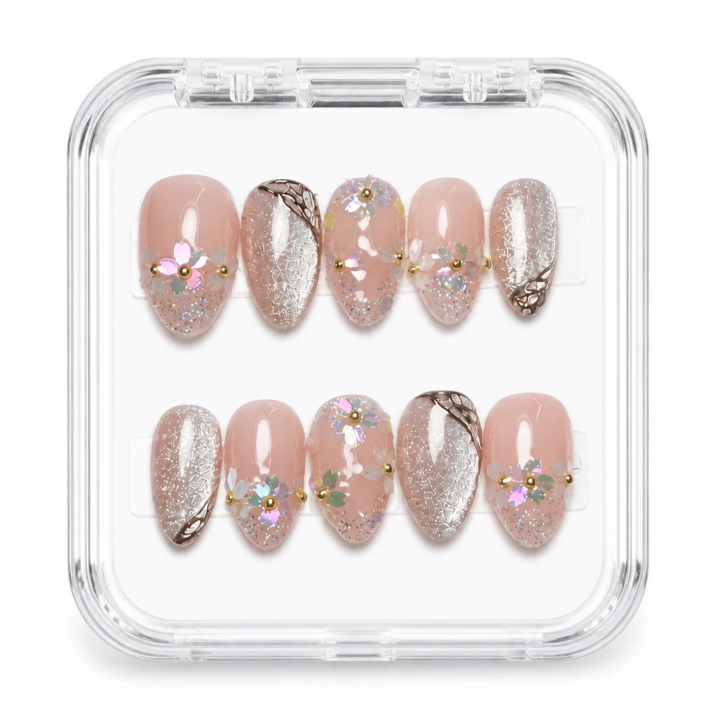 Press-on Nails Wholesale $7.90 Champagne Luxe by Yabe Vietnam