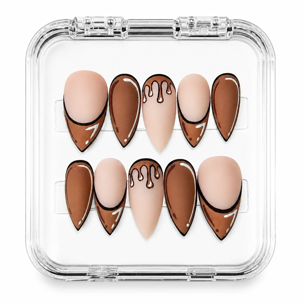 Press-on Nails Wholesale $7.90 Chocolate Swirl by Yabe Vietnam