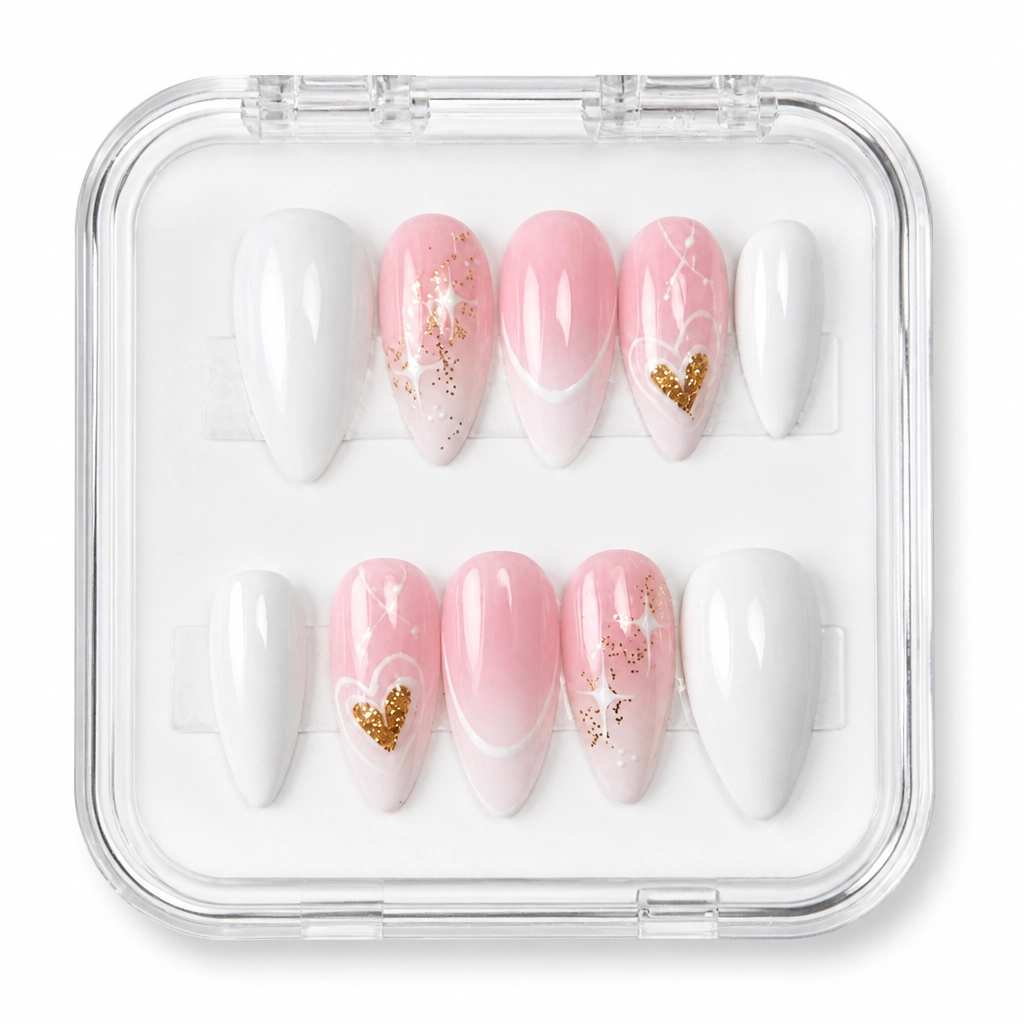 Press-on Nails Wholesale $7.90 Rose Quartz Elegance by Yabe Vietnam