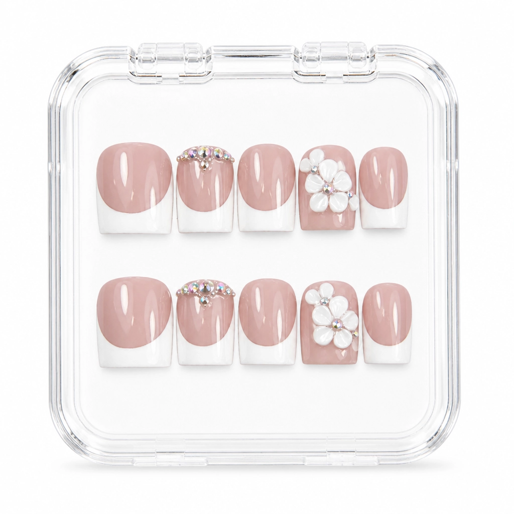 Press-on Nails Wholesale $7.90 Blush Elegance by Yabe Vietnam