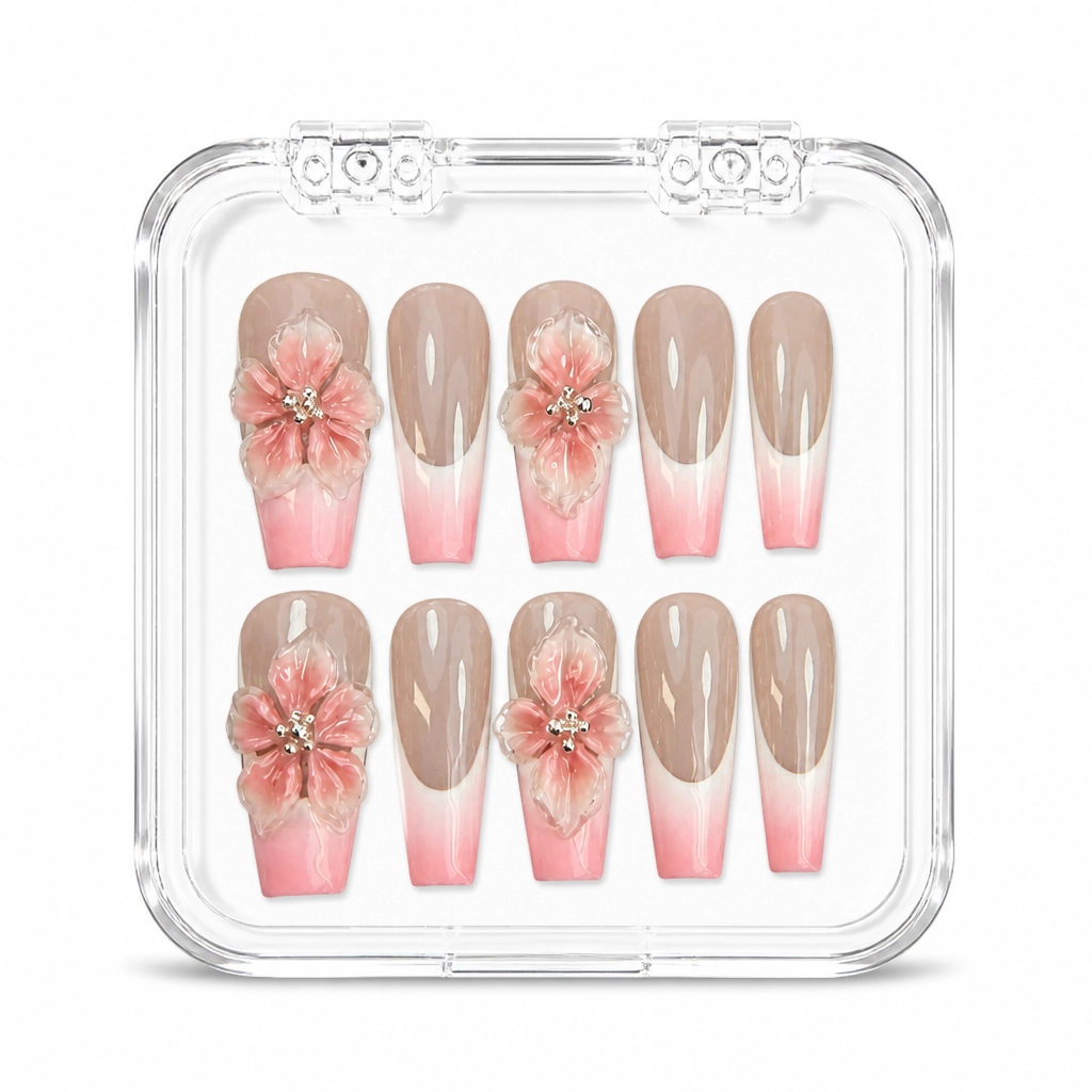 Press-on Nails Wholesale $7.90 Sakura Blush by Yabe Vietnam
