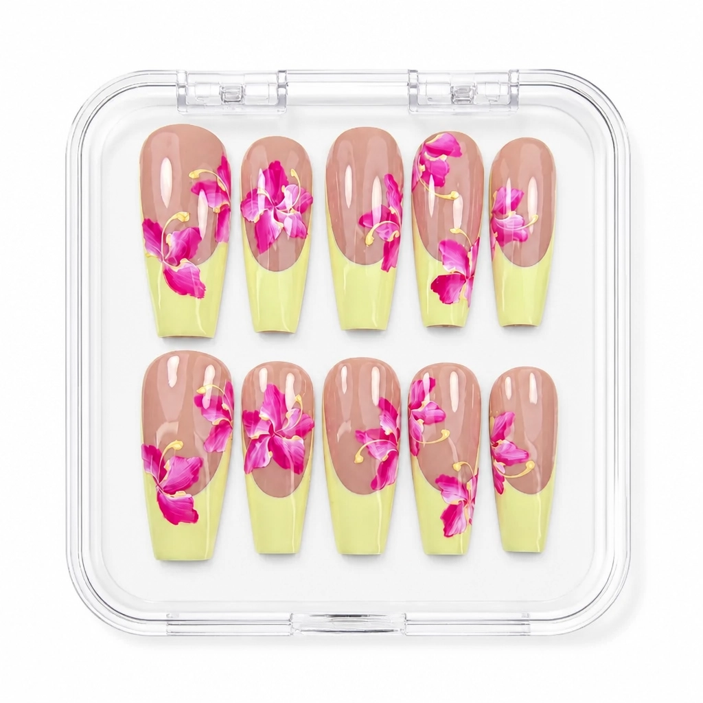 Press-on Nails Wholesale $7.90 Orchid Bloom by Yabe Vietnam