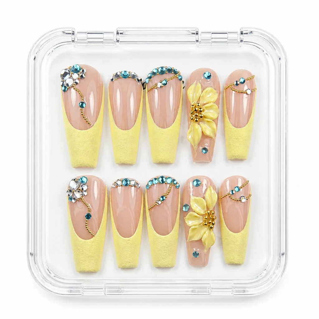 Press-on Nails Wholesale $7.90 Nude Sunburst by Yabe Vietnam