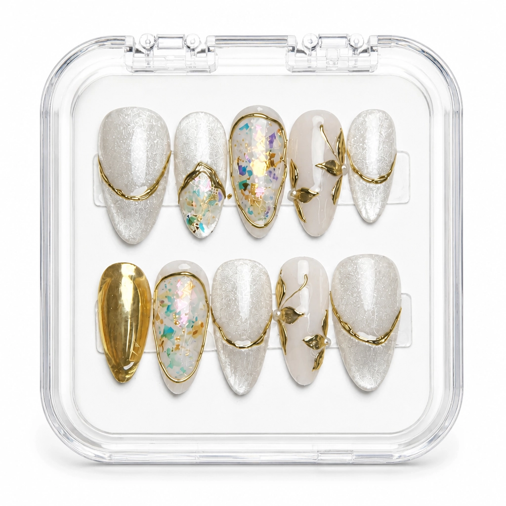 Press-on Nails Wholesale $7.90 Ivory Celestial Luxe by Yabe Vietnam