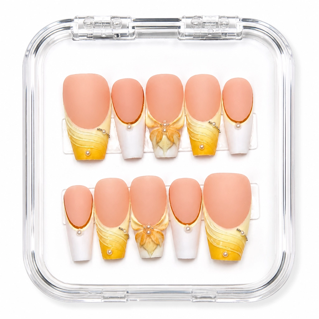 Press-on Nails Wholesale $7.90 Golden Glamour by Yabe Vietnam
