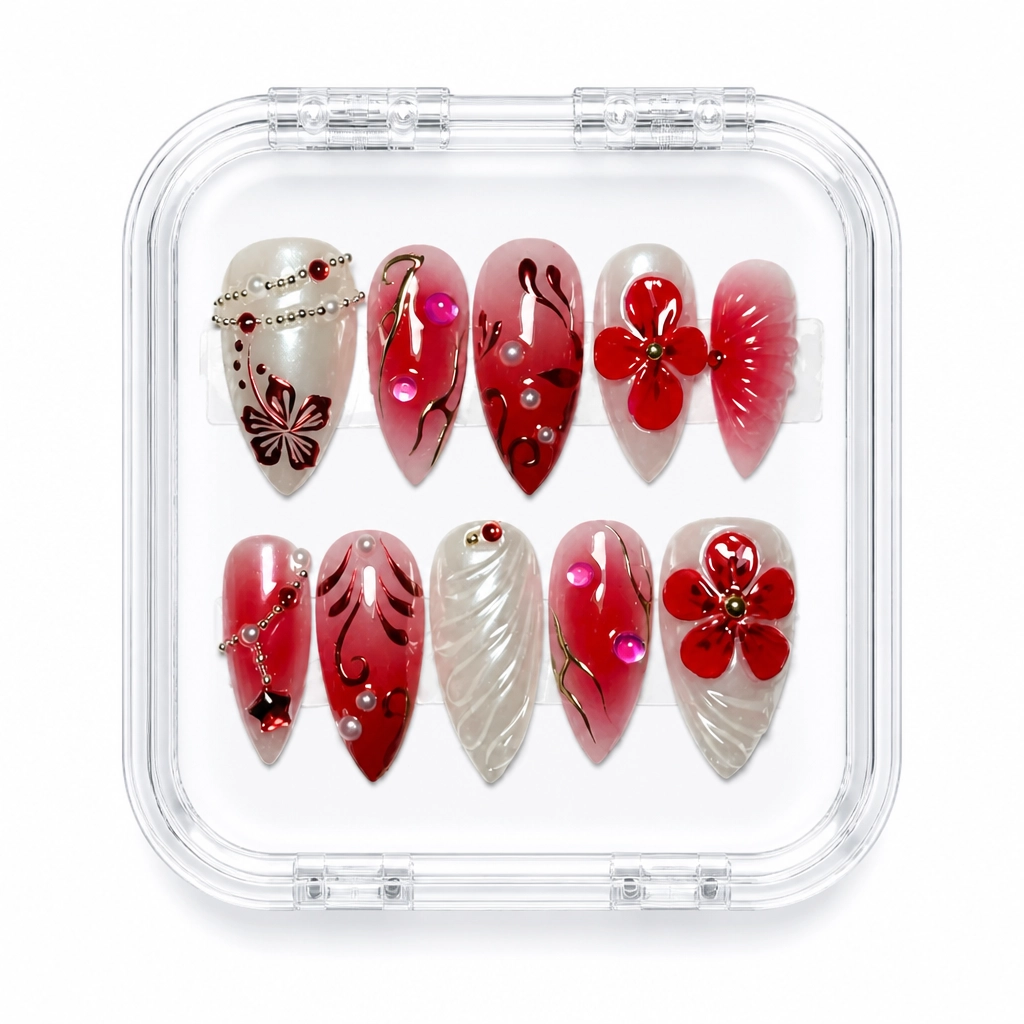 Press-on Nails Wholesale $7.90 Crimson Velvet Luxe by Yabe Vietnam