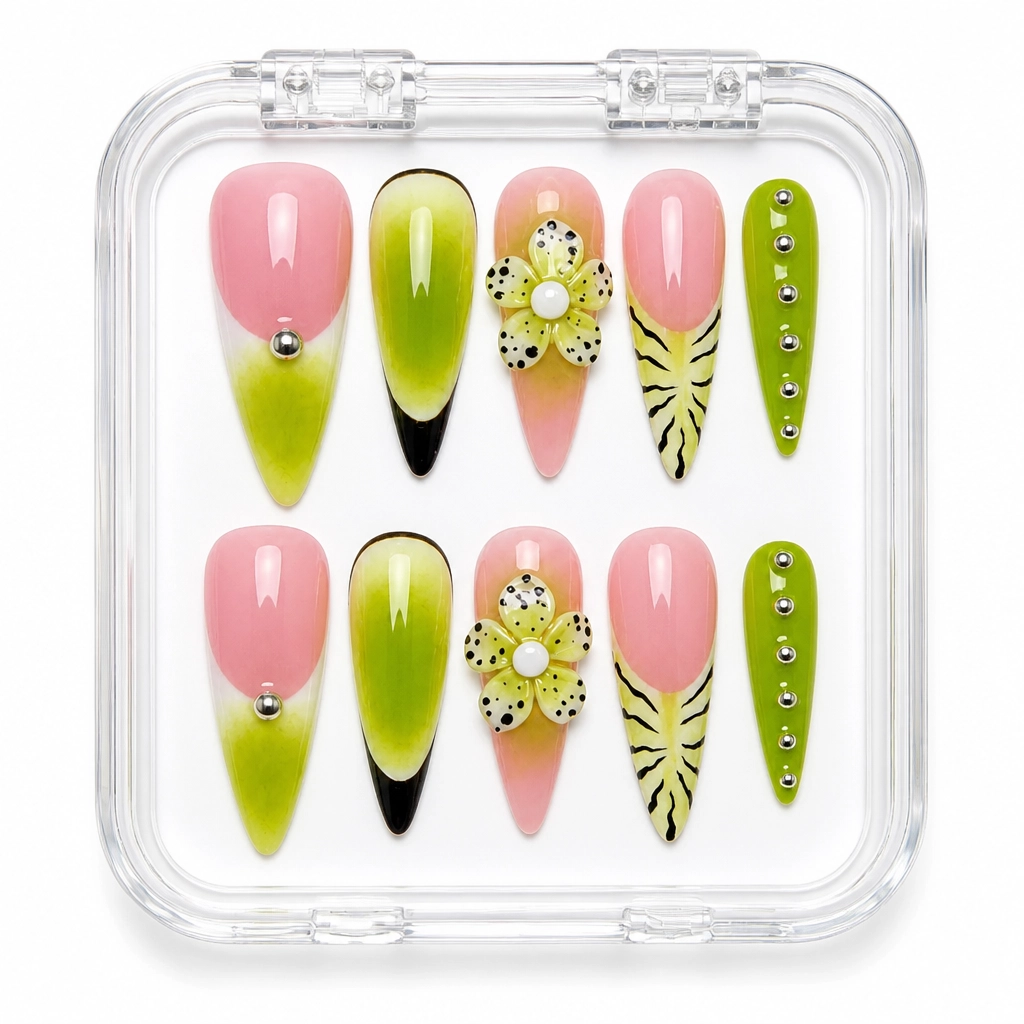 Press-on Nails Wholesale $7.90 Botanical Luxe by Yabe Vietnam