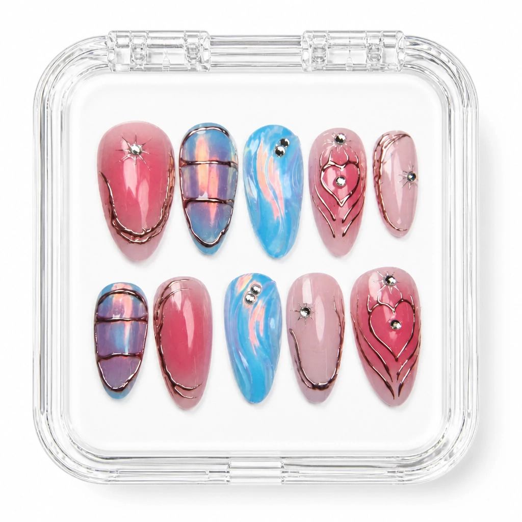 Press-on Nails Wholesale $7.90 Celestial Geometry by Yabe Vietnam