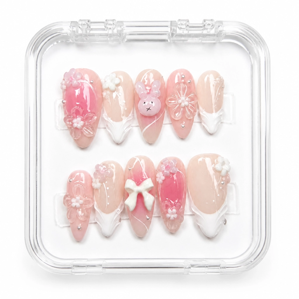 Press-on Nails Wholesale $7.90 Blossom Romance by Yabe Vietnam
