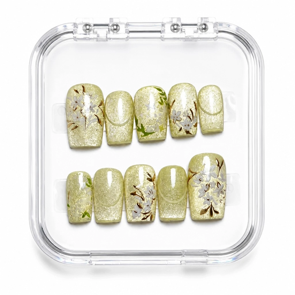 Press-on Nails Wholesale $7.90 Golden Crackle Luxe by Yabe Vietnam