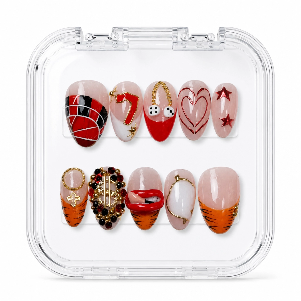 Press-on Nails Wholesale $7.90 Luxe Heart Romance by Yabe Vietnam