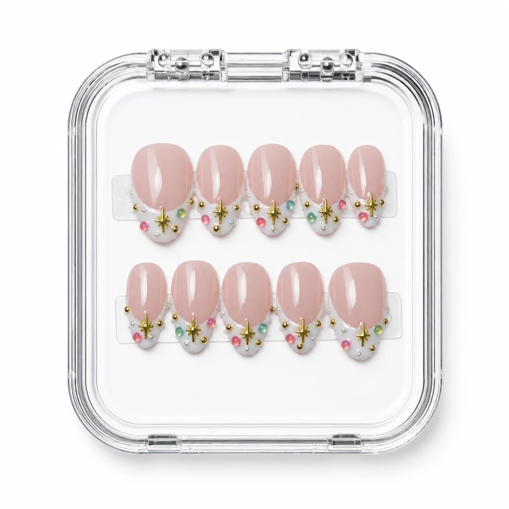 Press-on Nails Wholesale $7.90 Botanical Blush by Yabe Vietnam