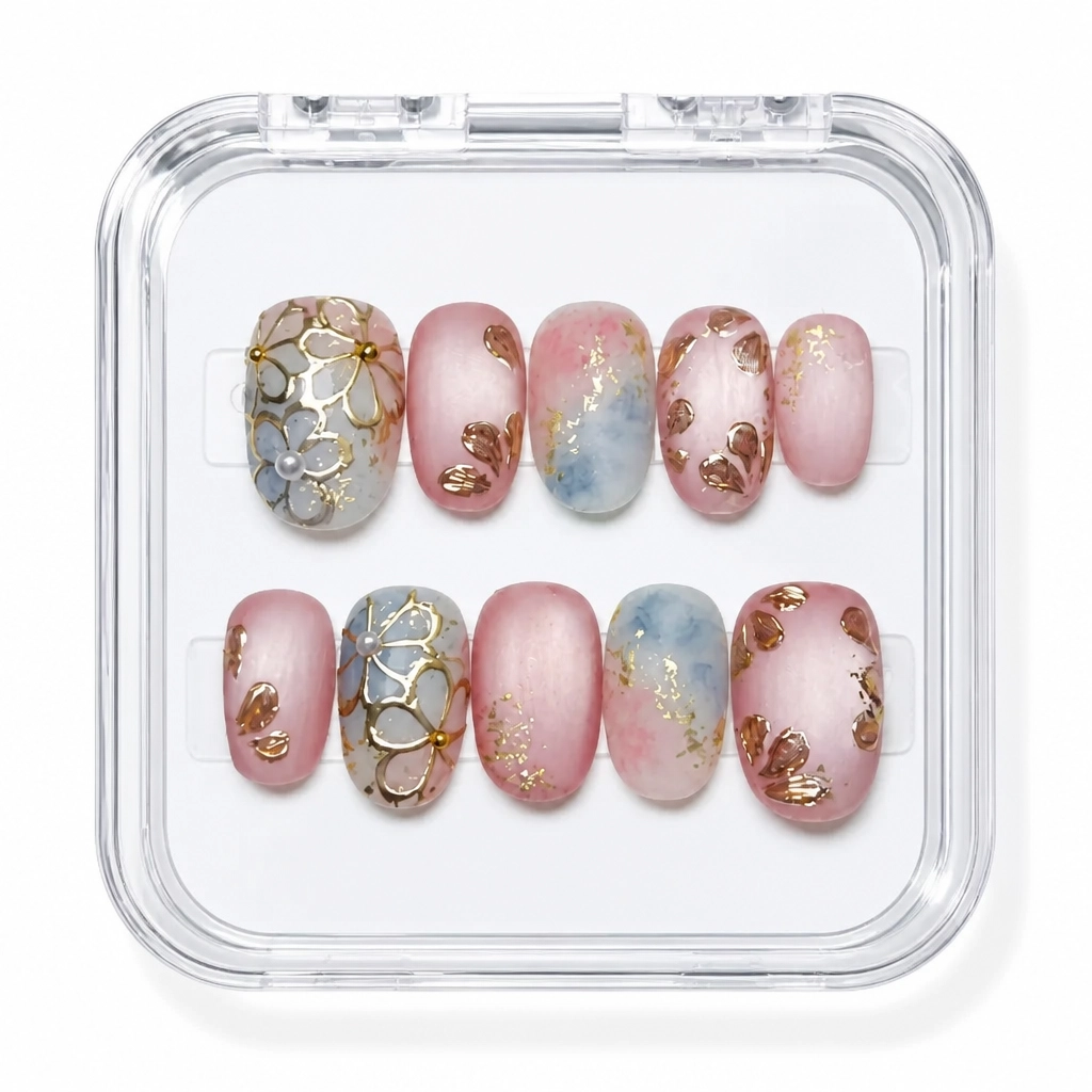 Press-on Nails Wholesale $7.90 Seascape Blush by Yabe Vietnam