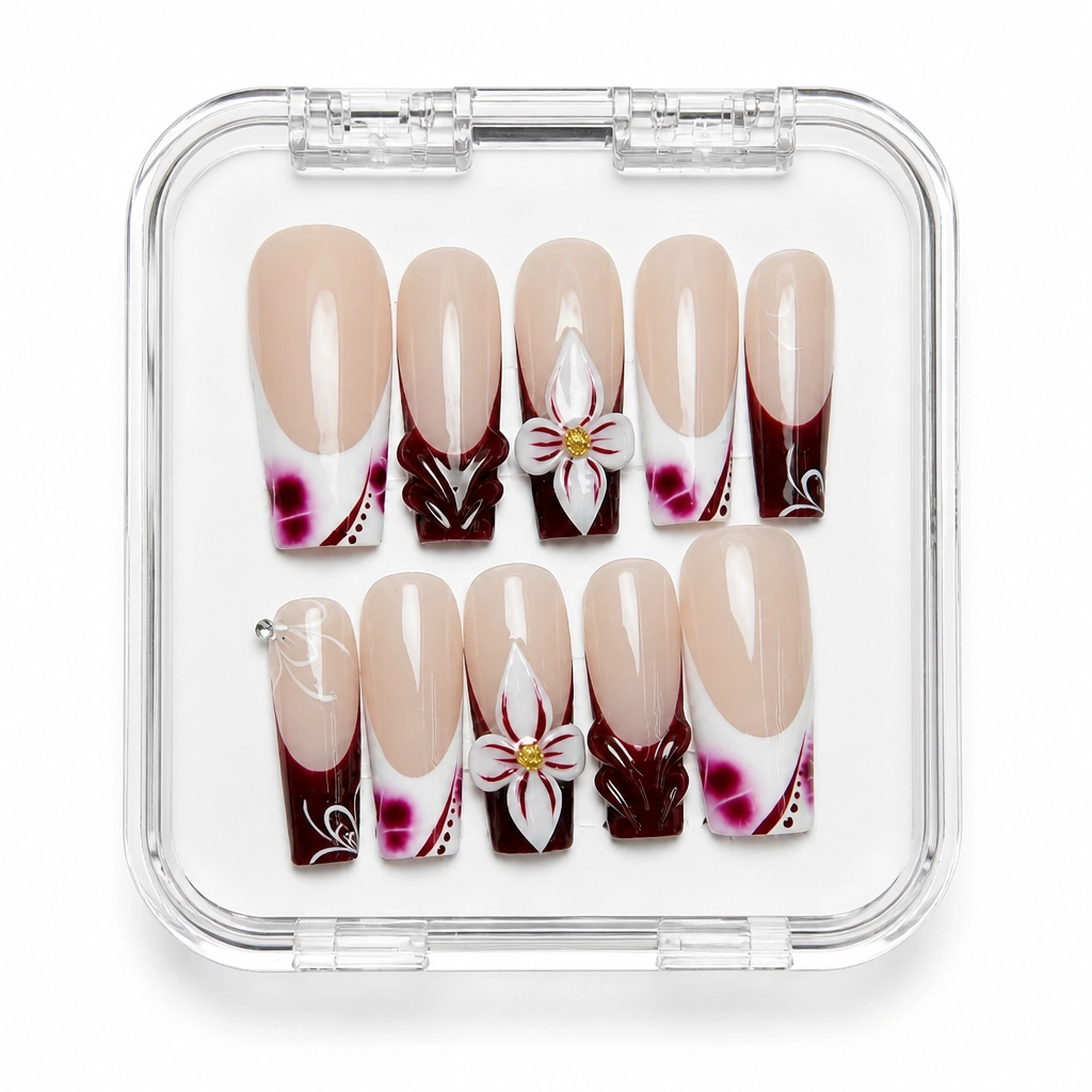 Press-on Nails Wholesale $7.90 Velvet Bloom by Yabe Vietnam