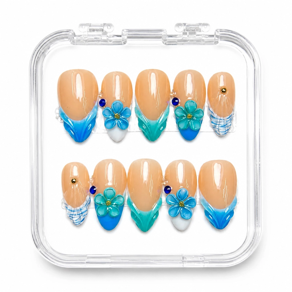 Press-on Nails Wholesale $7.90 Tropical Bloom by Yabe Vietnam