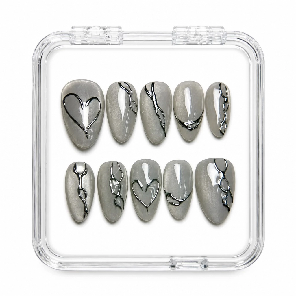Press-on Nails Wholesale $7.90 Luminous Geometry by Yabe Vietnam