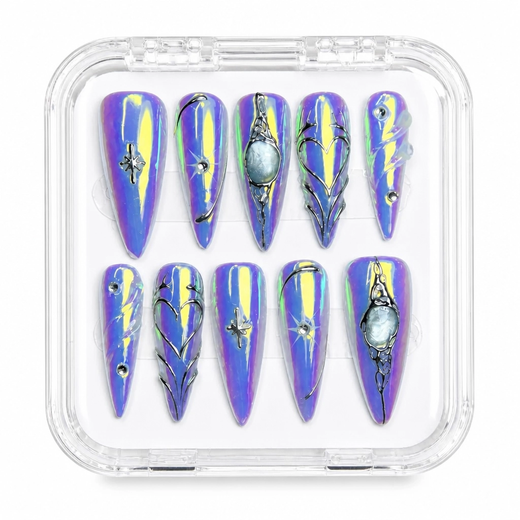 Press-on Nails Wholesale $7.90 Celestial Prism by Yabe Vietnam