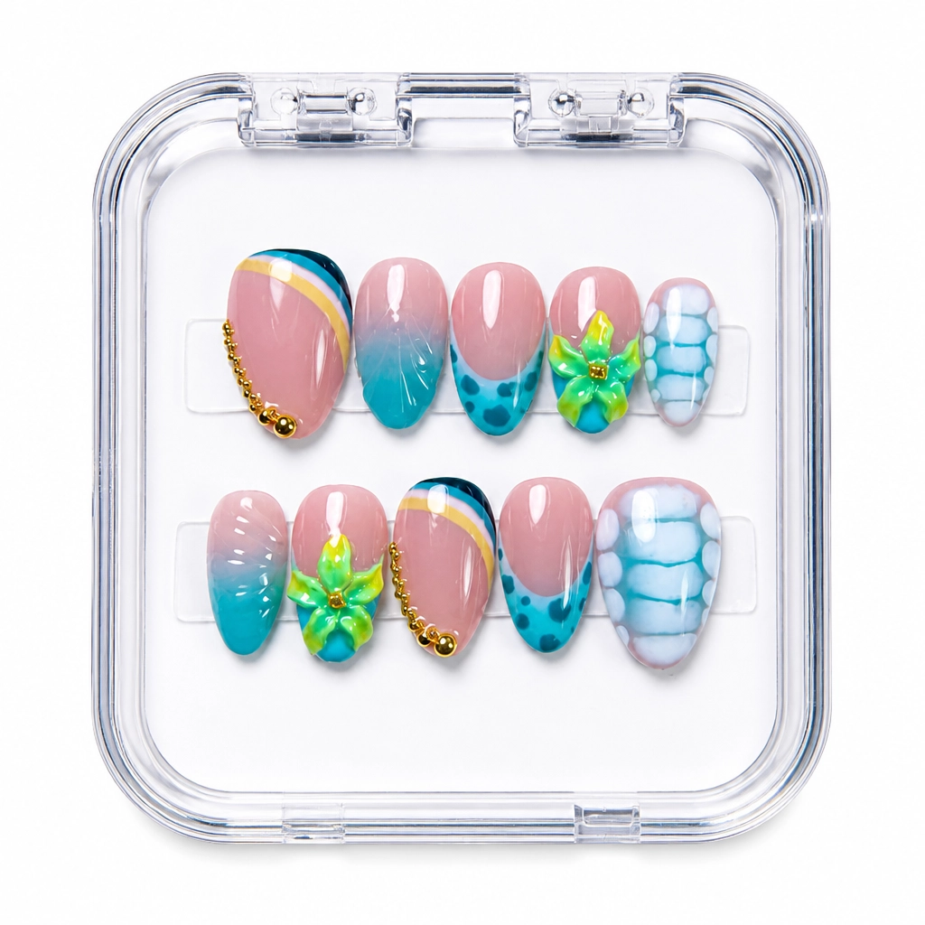 Press-on Nails Wholesale $7.90 Tropical Glamour by Yabe Vietnam