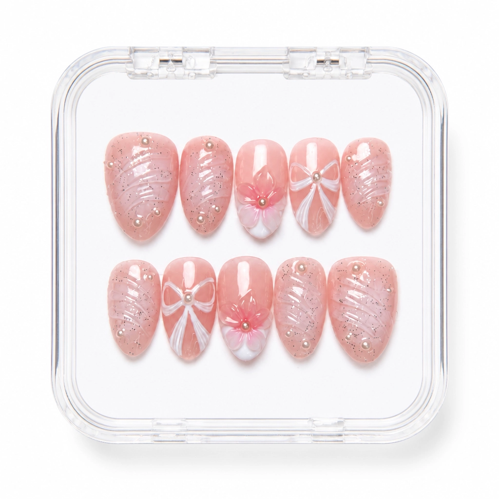 Press-on Nails Wholesale $7.90 Dusty Rose Glamour by Yabe Vietnam