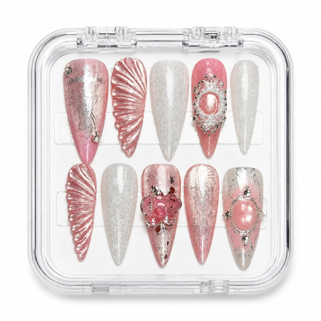 Press-on Nails Wholesale $7.90 Crystalline Wings by Yabe Vietnam