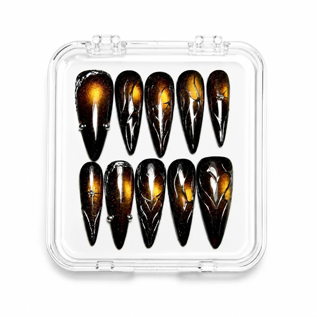 Press-on Nails Wholesale $7.90 Obsidian Radiance by Yabe Vietnam