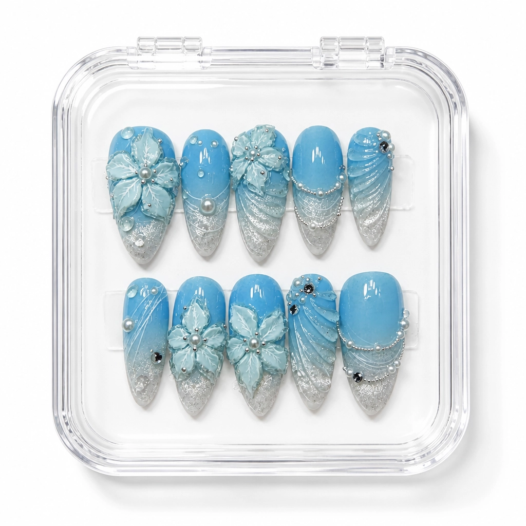 Press-on Nails Wholesale $7.90 Crystalline Elegance by Yabe Vietnam