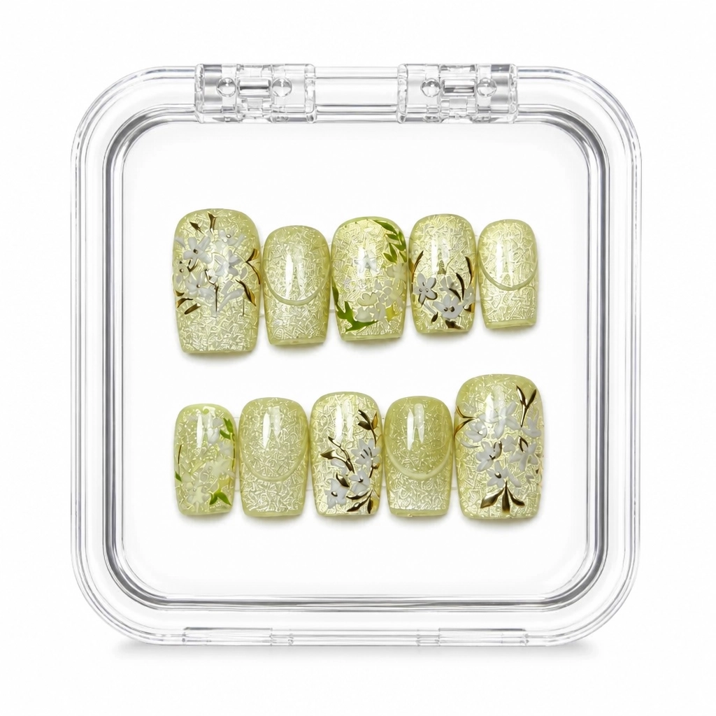 Press-on Nails Wholesale $7.90 Golden Luxe Speckle by Yabe Vietnam