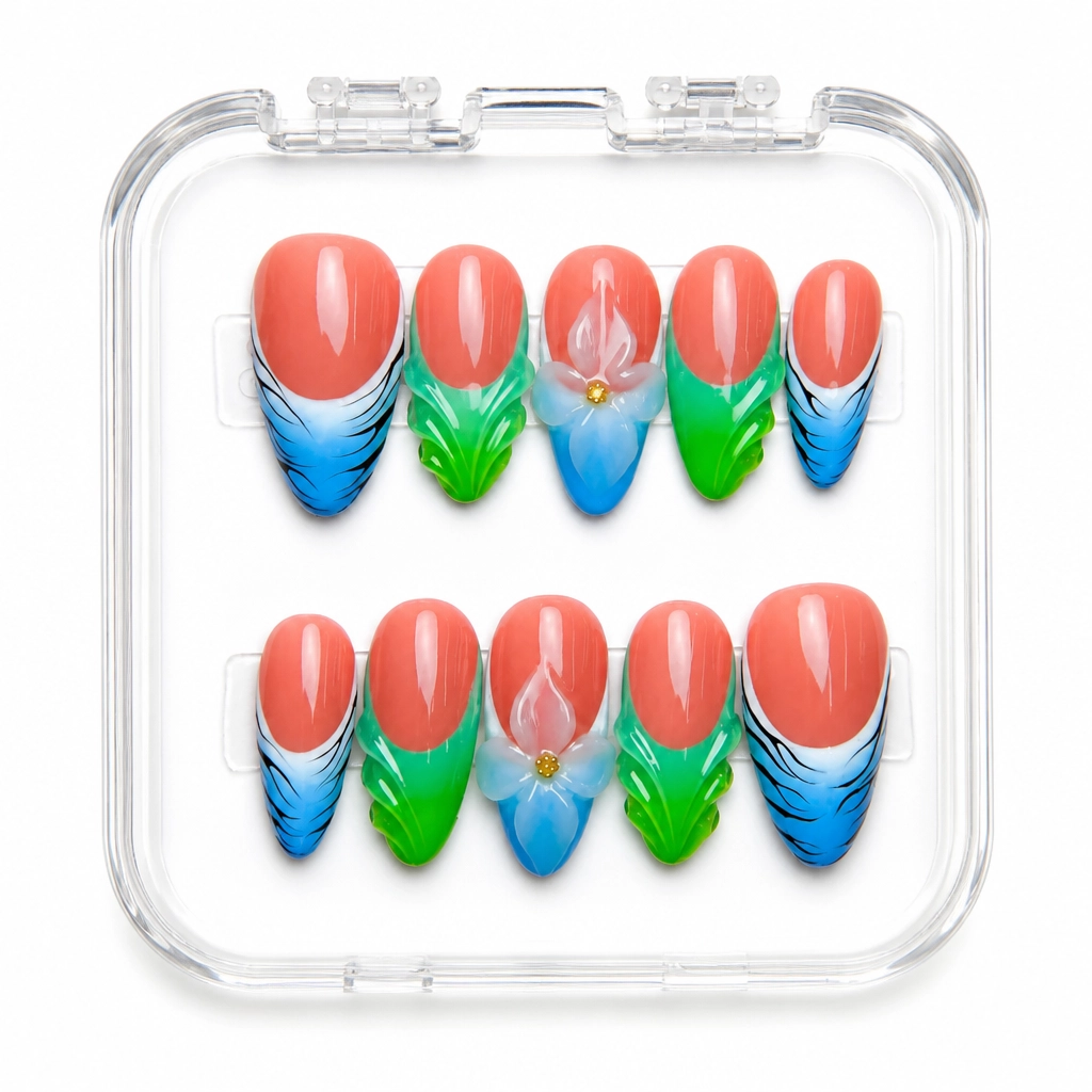 Press-on Nails Wholesale $7.90 Tropical Dusk by Yabe Vietnam