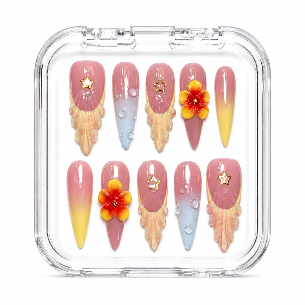Press-on Nails Wholesale $7.90 Gelato Bloom by Yabe Vietnam