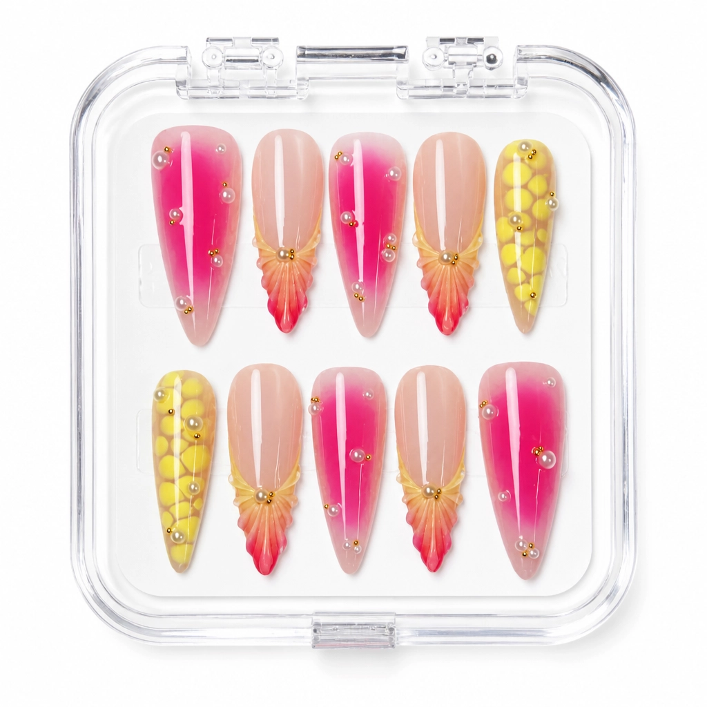 Press-on Nails Wholesale $7.90 Celestial Bloom by Yabe Vietnam