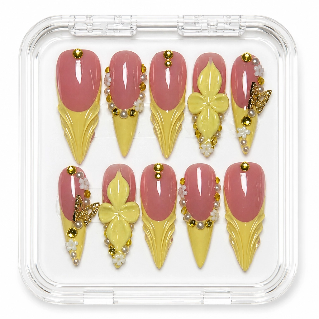 Press-on Nails Wholesale $7.90 Velvet Gilded Elegance by Yabe Vietnam