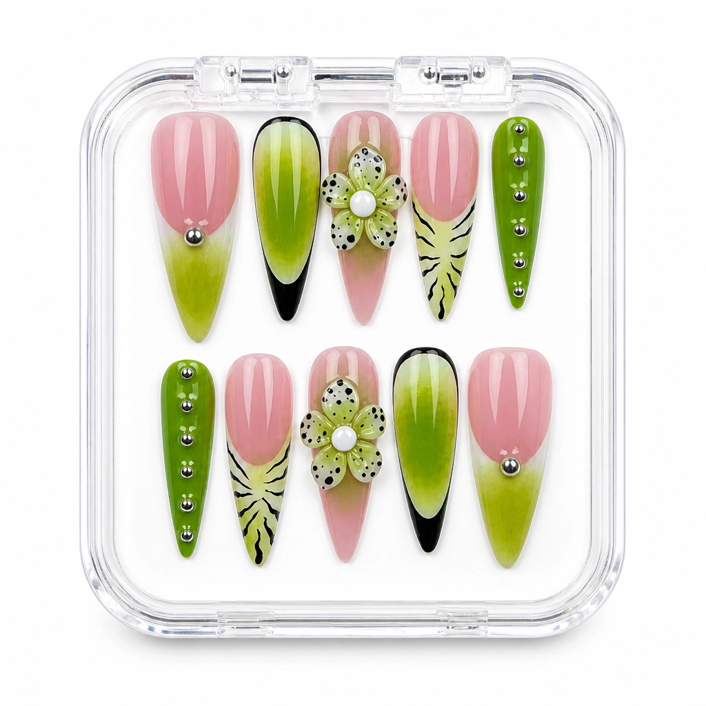 Press-on Nails Wholesale $7.90 Botanical Luxe by Yabe Vietnam